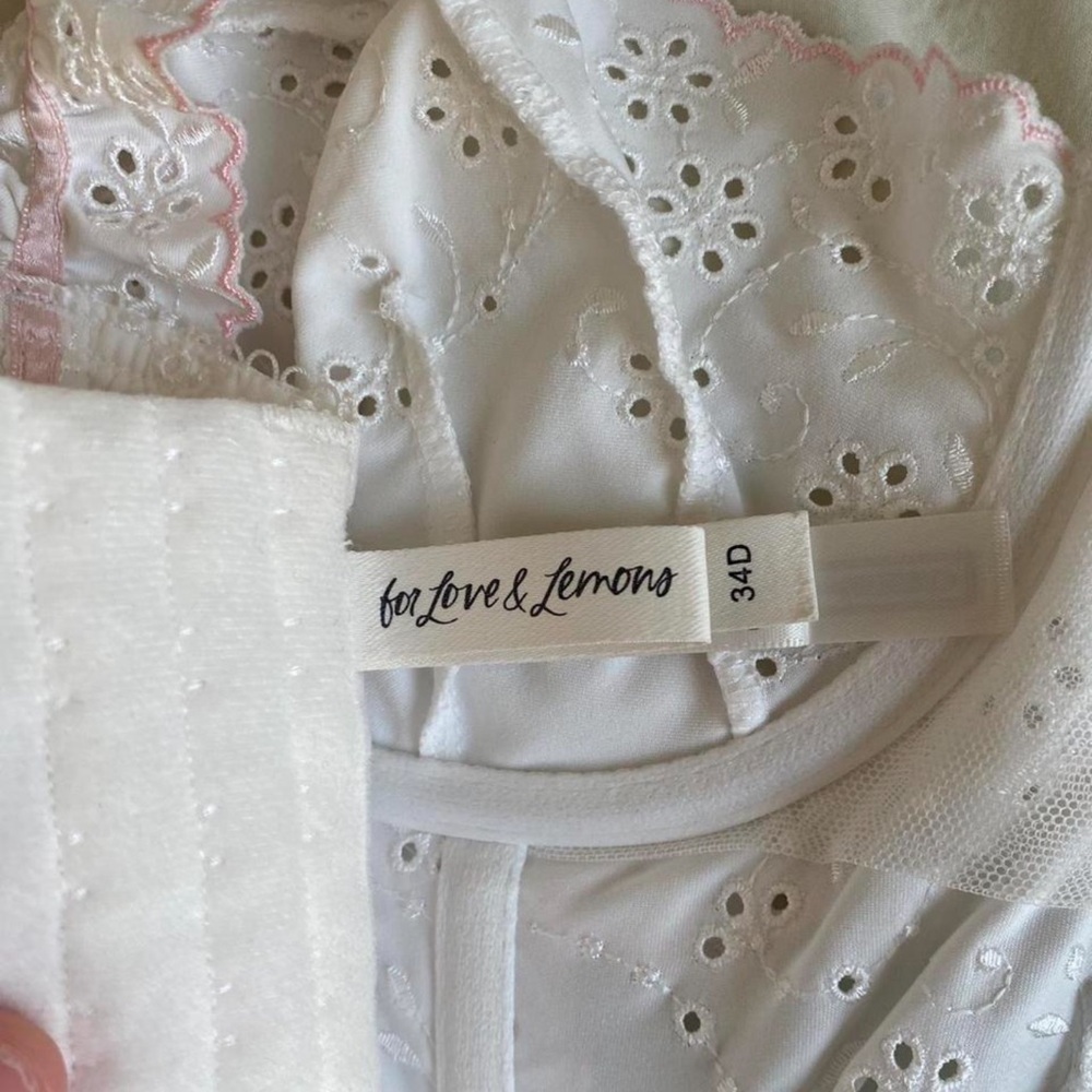 For Love And Lemons White Eyelet Top